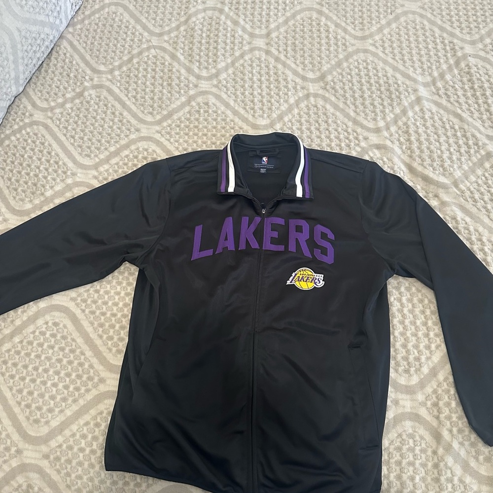Black Lakers Jacket with Purple and Gold Accents